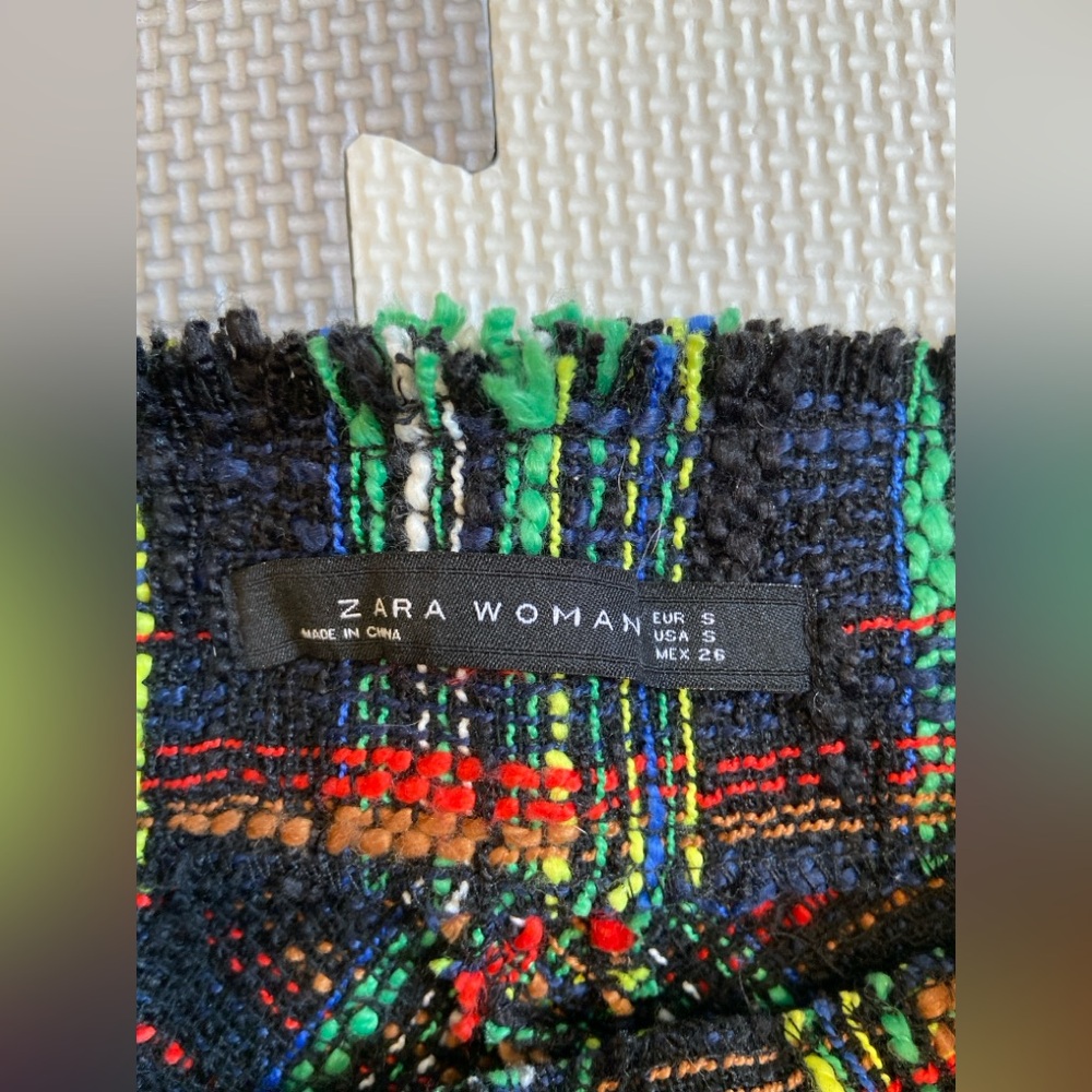 Zara tweed plaid A-Line Skirt - Multicolor - Picture 4 of 4